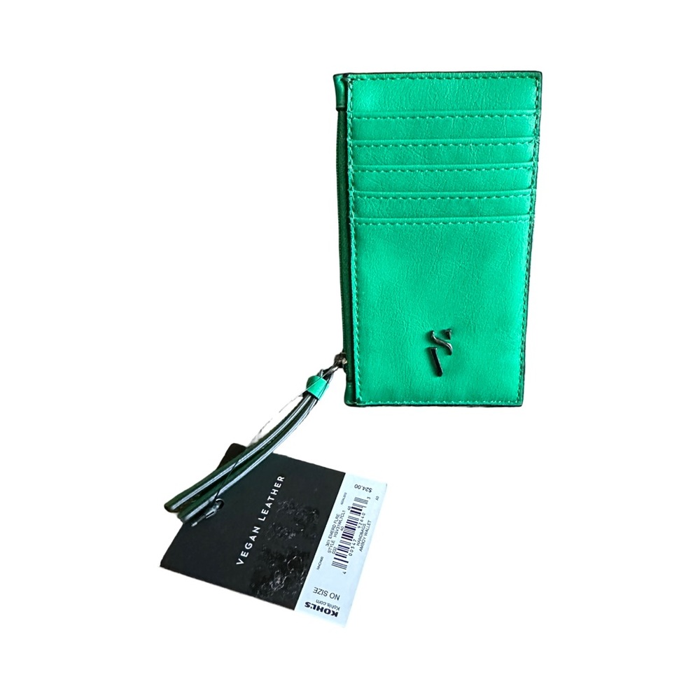 💜Green Vegan Leather Card Holder